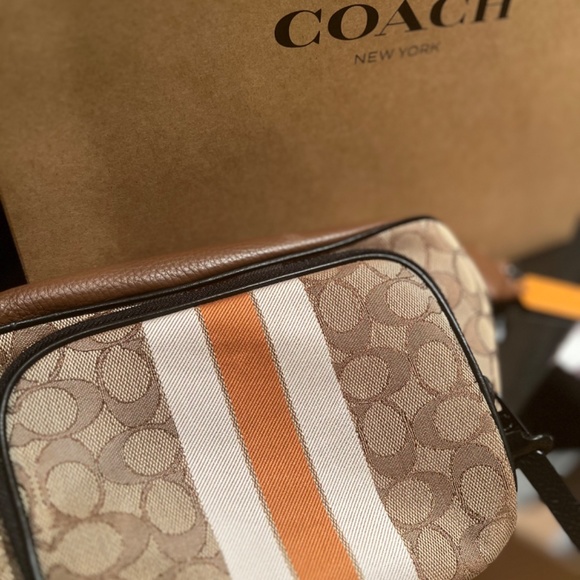 Coach C5386 Thompson Belt Bag In Signature Jacquard with Varsity Stripe - Picture 5 of 5